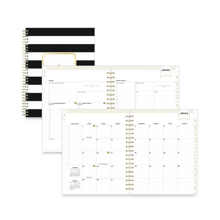 BLUE SKY Daily/Monthly Frosted Planner, Rugby Stripe Artwork, 10x8, 12-Month (July to June): 2022-2023 137885